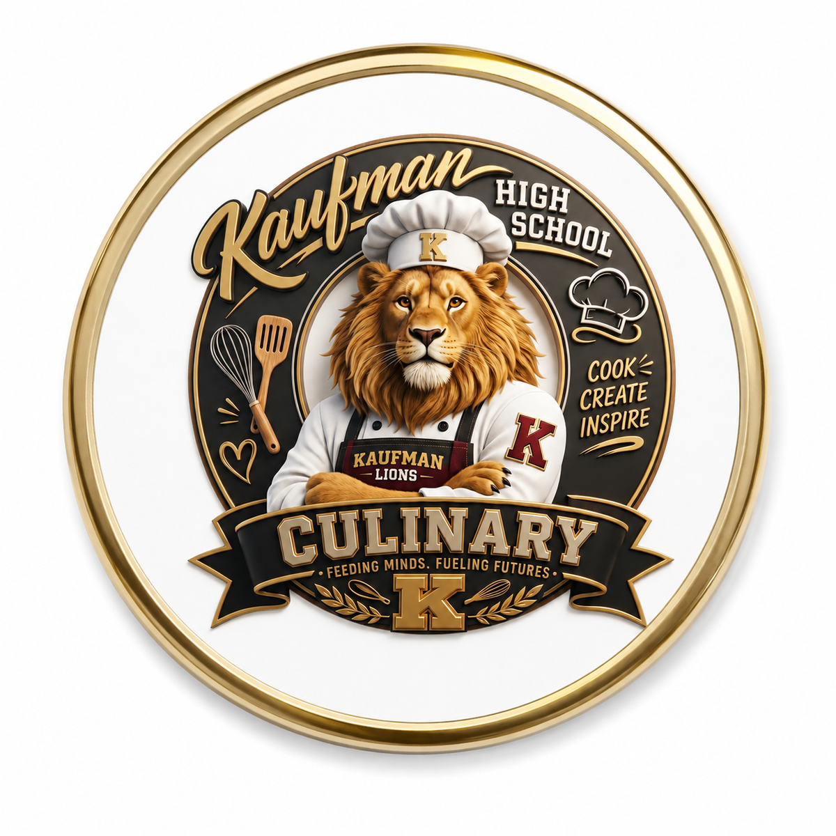 BBQ26 button-gold Kaufman culinary lion mockup
