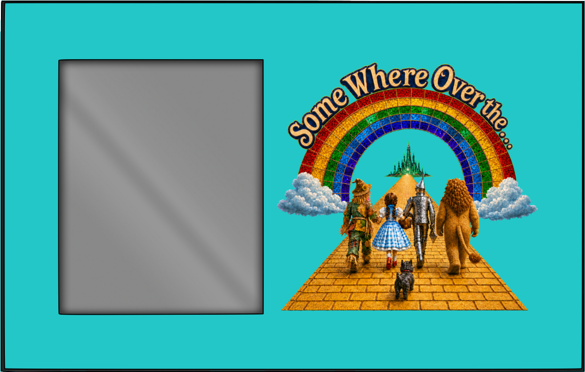 SOTR26 Picture Frame - Landscape - Bright Turquoise